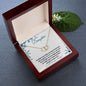Non-Biological / Adopted Daughter (Christmas Snowflake Card) - 10K gold and Diamond Everlasting LoveNecklace