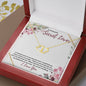 To My Secret Lover (Burgundy Card) - Solid 10K Gold & Diamond - Everlasting Love Necklace