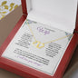 Wife (Purple Card) - 10K Solid Yellow gold and Diamond - Everlasting Love Necklace
