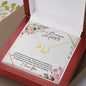 To my Beautiful Lover (Burgundy Card) - 10K Solid Gold & Diamond - Everlasting Love Necklace