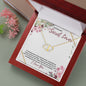 To My Secret Lover (Burgundy Card) - Solid 10K Gold & Diamond - Everlasting Love Necklace