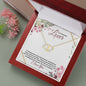 To my Beautiful Lover (Burgundy Card) - 10K Solid Gold & Diamond - Everlasting Love Necklace