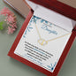 Non-Biological / Adopted Daughter (Christmas Snowflake Card) - 10K gold and Diamond Everlasting LoveNecklace