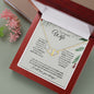 Wife - (Christmas Spruce Card) - 10K and Diamond Everlasting Love Necklace