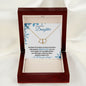 Non-Biological / Adopted Daughter (Christmas Snowflake Card) - 10K gold and Diamond Everlasting LoveNecklace