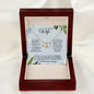 Wife (Christmas Holly Card) - 10K gold and diamond Everlasting Love Necklace