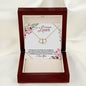 To my Beautiful Lover (Burgundy Card) - 10K Solid Gold & Diamond - Everlasting Love Necklace