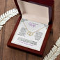 Wife (Purple Card) - 10K Solid Yellow gold and Diamond - Everlasting Love Necklace