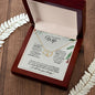 Wife - (Christmas Spruce Card) - 10K and Diamond Everlasting Love Necklace