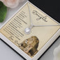 Precious Daughter from Dad ( Beige Lion Card) Eternal Hope Necklace