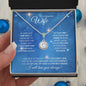 Wife (Christmas Blue Snowflake Card) - Eternal Hope Necklace
