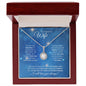 Wife (Christmas Blue Snowflake Card) - Eternal Hope Necklace