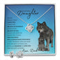 To my Bad@$$ daughter (Wolf)- Love Knot Necklace