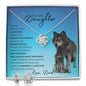 To my Bad@$$ daughter (Wolf)- Love Knot Necklace