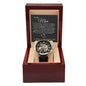 To my Man (Black Card) - Until Time Stands Still -Men's Openwork Watch