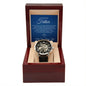 Father (Blue Card) - Until Time Stands Still- Men's Openwork Watch
