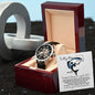 To my Man / Husband / Boyfriend / Lover / Soulmate / Fiancé (Great Catch / Fish / Valentine) - Openwork Watch