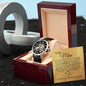 To my Man (Gold Card) -Until Time Stands Still - Men's Openwork Watch