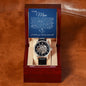 To my Man (Blue Card) --Until Time Stands Still - Men's Openwork Watch