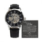 To my Man (Black Card) - Until Time Stands Still -Men's Openwork Watch