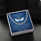 Carried to Heaven on Angel Wings (Infant Loss / Child Loss / In Memory / Sympathy) - Cuban Chain
