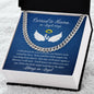 Carried to Heaven on Angel Wings (Infant Loss / Child Loss / In Memory / Sympathy) - Cuban Chain