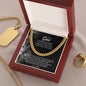 To My Son from Mom (Lion Card) - Cuban Link Chain