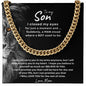 To My Son from Mom (Lion Card) - Cuban Link Chain