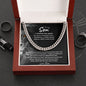 To My Son from Mom (Lion Card) - Cuban Link Chain