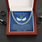Carried to Heaven on Angel Wings (Infant Loss / Child Loss / In Memory / Sympathy) - Cuban Chain