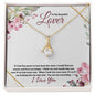 To my Beautiful Lover (Burgundy Card) - Alluring Beauty Necklace