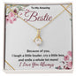 To My Amazing Bestie / Best Friend (Burgundy) - Alluring Beauty Necklace