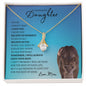 Beautiful Daughter from Mom (Blue Lioness card) - Alluring Beauty Necklace