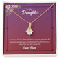 Daughter from Mom (Pink Floral Card) - Alluring Beauty Necklace
