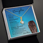 Beautiful Daughter from Mom (Blue Lioness card) - Alluring Beauty Necklace