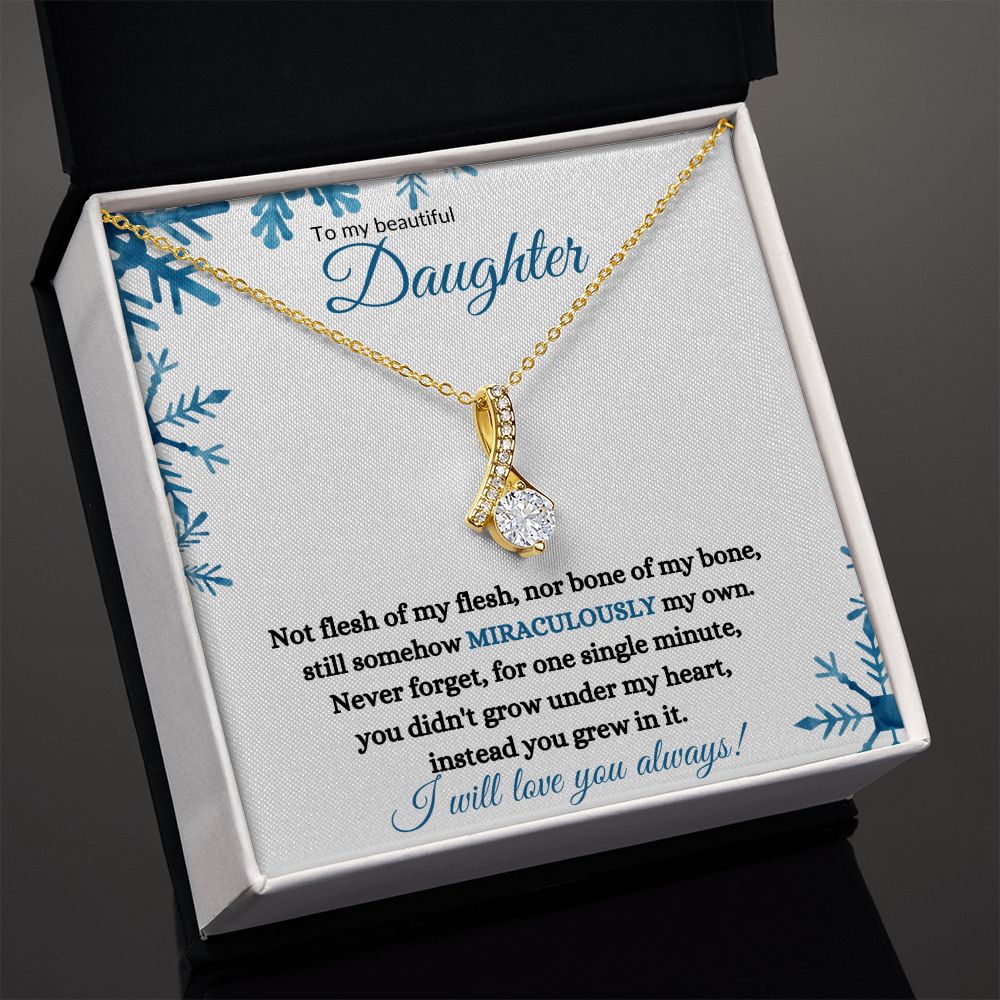 Adopted / Nonbiological Daughter (Blue Snowflake Christmas) - Alluring Beauty Necklace