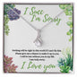 I succ, I'm Sorry (Succulent Card) - Alluring Beauty Necklace