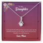 Daughter from Mom (Pink Floral Card) - Alluring Beauty Necklace