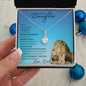 Precious Daughter from Dad (Blue Lion Card) - Alluring Beauty Necklace