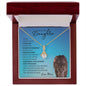 Beautiful Daughter from Mom (Blue Lioness card) - Alluring Beauty Necklace