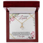 To my Beautiful Lover (Burgundy Card) - Alluring Beauty Necklace