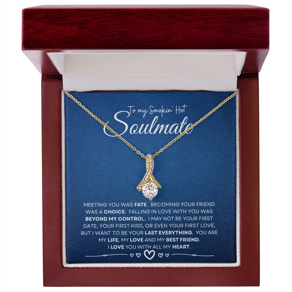 Smokin' Hot Soulmate (Blue Card) - Alluring Beauty Necklace