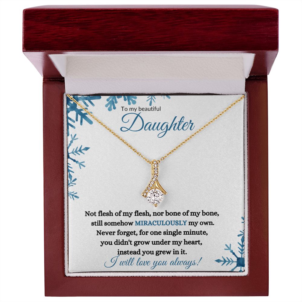Adopted / Nonbiological Daughter (Blue Snowflake Christmas) - Alluring Beauty Necklace