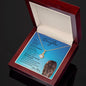 Beautiful Daughter from Mom (Blue Lioness card) - Alluring Beauty Necklace