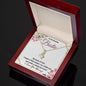 To My Amazing Bestie / Best Friend (Burgundy) - Alluring Beauty Necklace