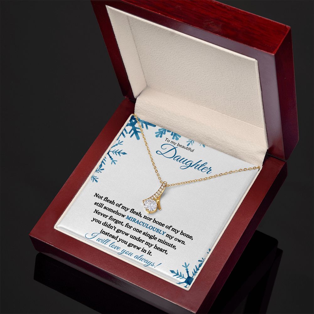 Adopted / Nonbiological Daughter (Blue Snowflake Christmas) - Alluring Beauty Necklace