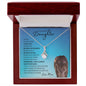 Beautiful Daughter from Mom (Blue Lioness card) - Alluring Beauty Necklace