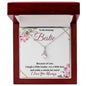 To My Amazing Bestie / Best Friend (Burgundy) - Alluring Beauty Necklace