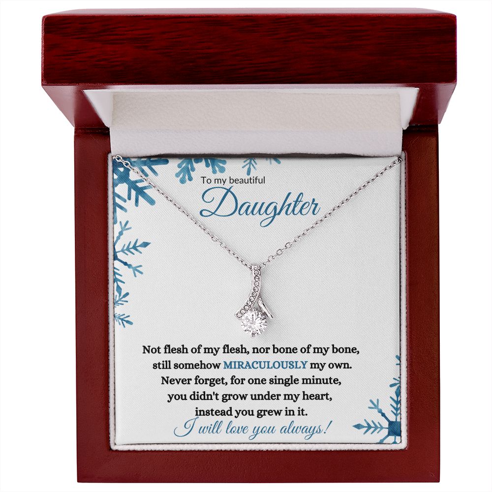 Adopted / Nonbiological Daughter (Blue Snowflake Christmas) - Alluring Beauty Necklace