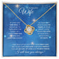 Wife (Christmas Blue Snowflake Card) - Love Knot Necklace